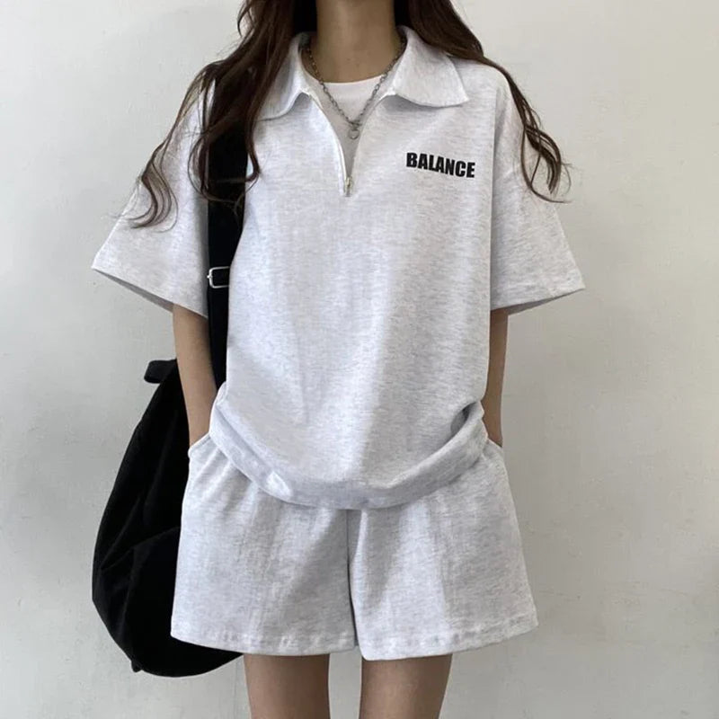 Sommerliche koreanische Zweiteilige Set | Bequeme und Stilvolle Mode