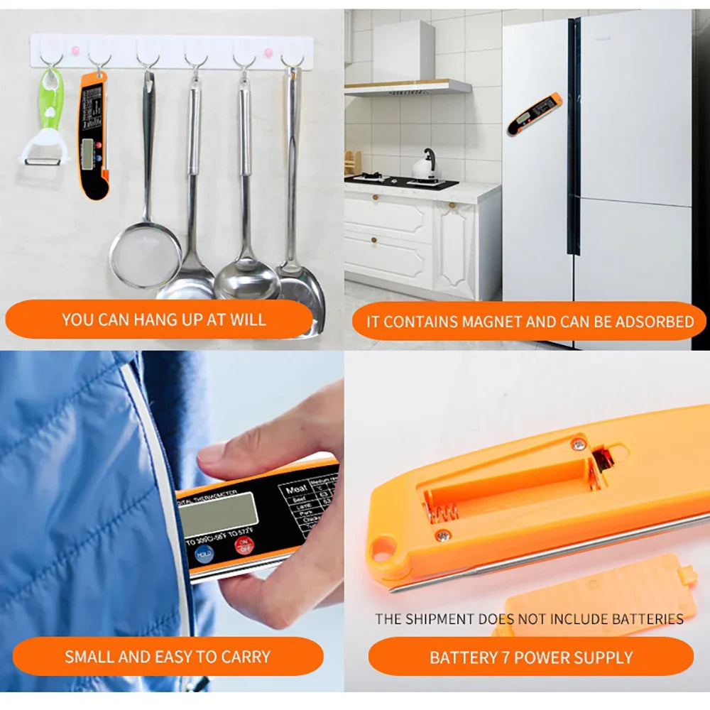 Klappbart køkkentermometer – Præcis måling til perfekte retter