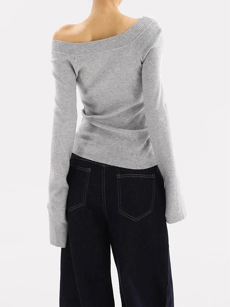 Elegante maglione scollato per donne | Moda autunnale elegante e comoda