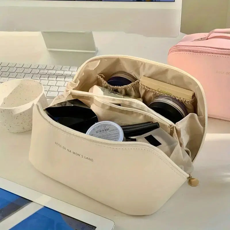 Borsa cosmetica in pelle impermeabile – Ordine elegante per viaggiare