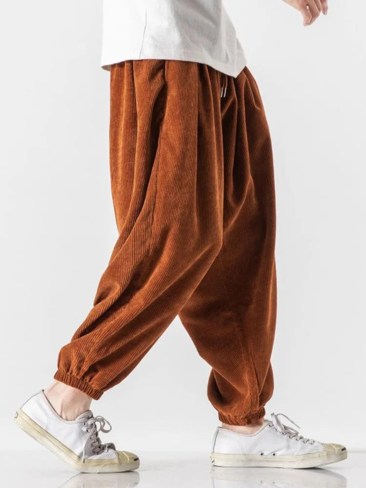Bequeme Corduroy Harem Jogger Hose | Stil und Freiheit für Männer