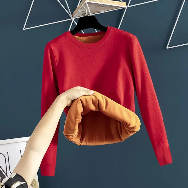 Maglia termica in velluto per l'inverno da uomo - Rimani caldo al freddo