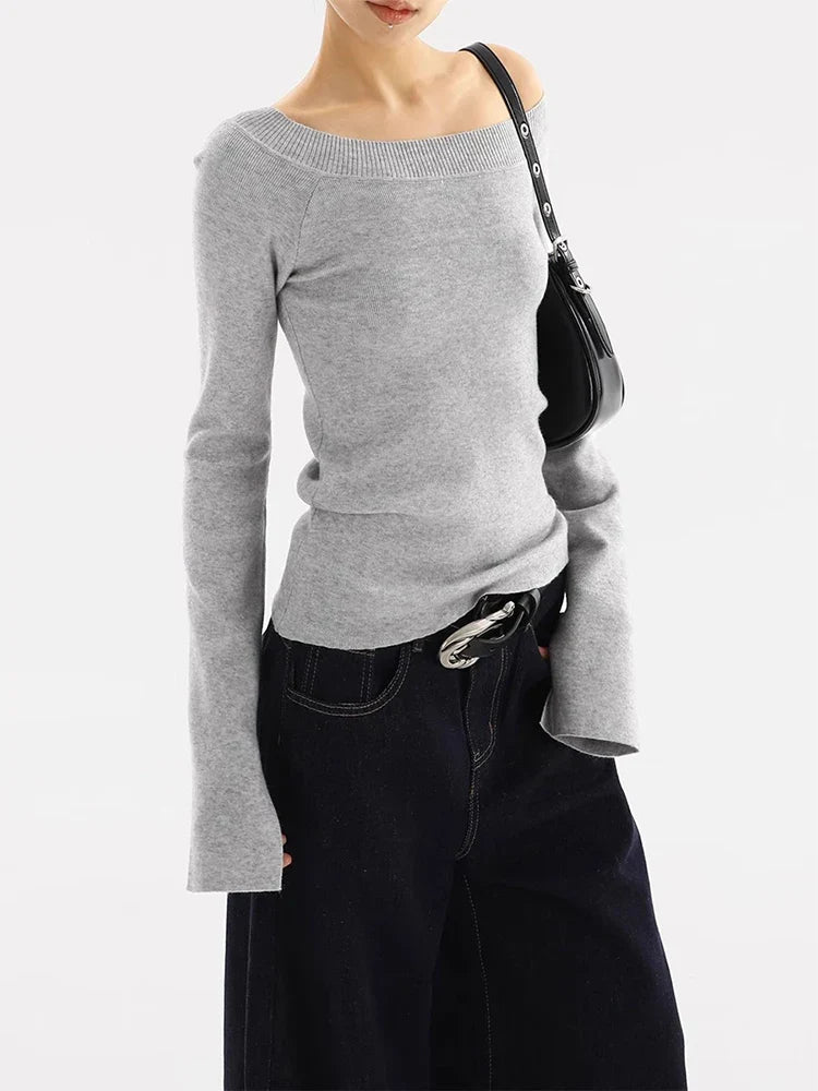 Elegante maglione scollato per donne | Moda autunnale elegante e comoda