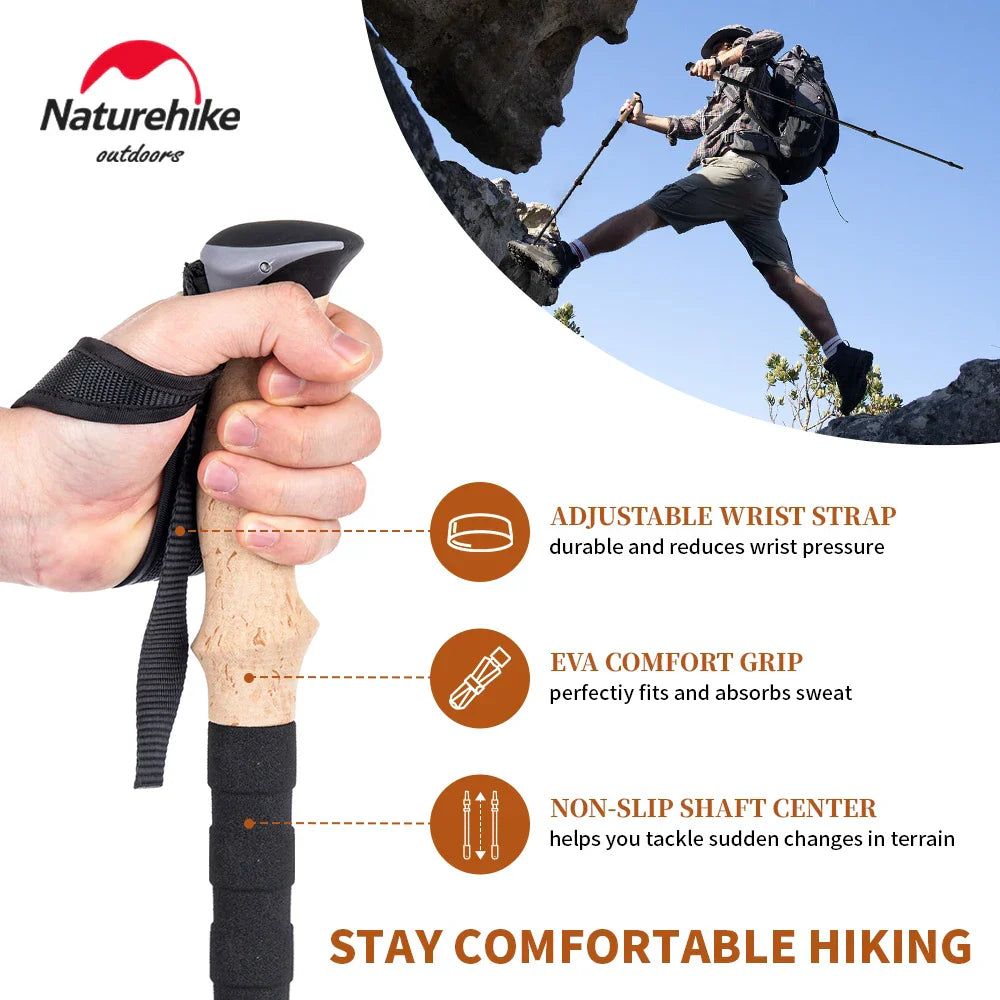 Bastoni da trekking leggeri in fibra di carbonio – equilibrio e comfort per lunghe escursioni