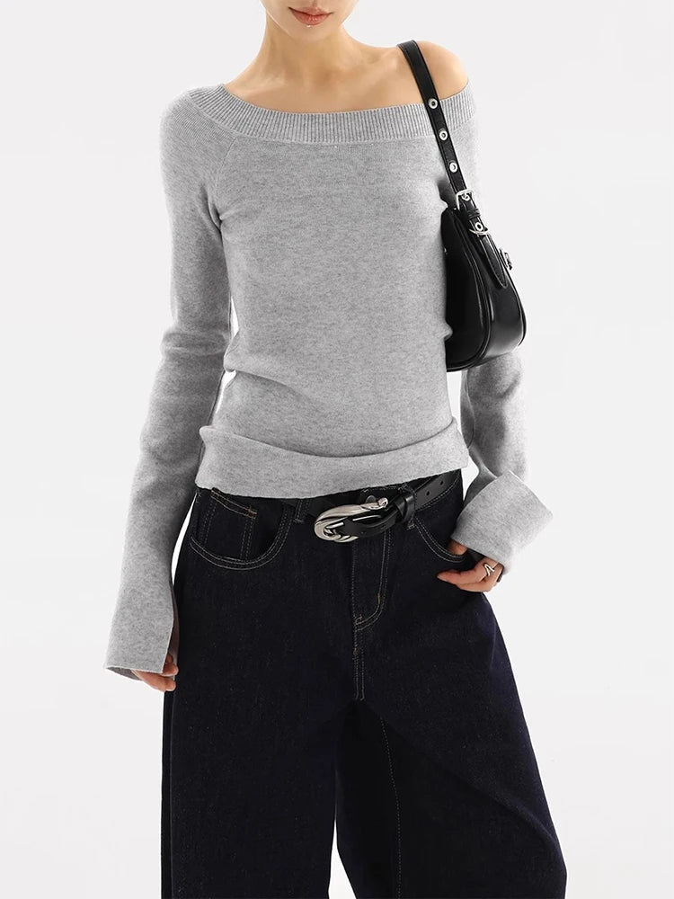 Elegante maglione scollato per donne | Moda autunnale elegante e comoda