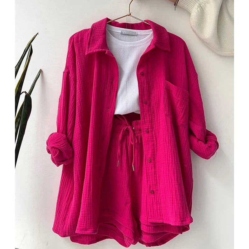 Lehký dámský dvoudílný komplet – Perfektní pro léto a stylové outfity
