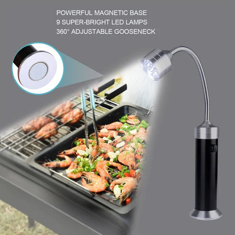 Lampe de grill magnétique – Éclairage parfait pour les grillades nocturnes
