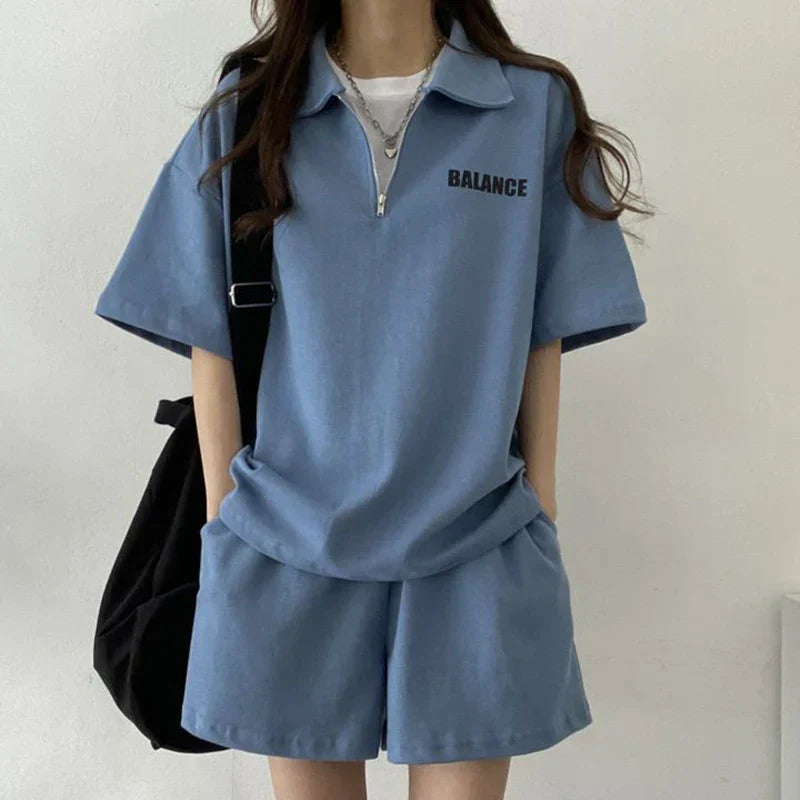 Sommerliche koreanische Zweiteilige Set | Bequeme und Stilvolle Mode