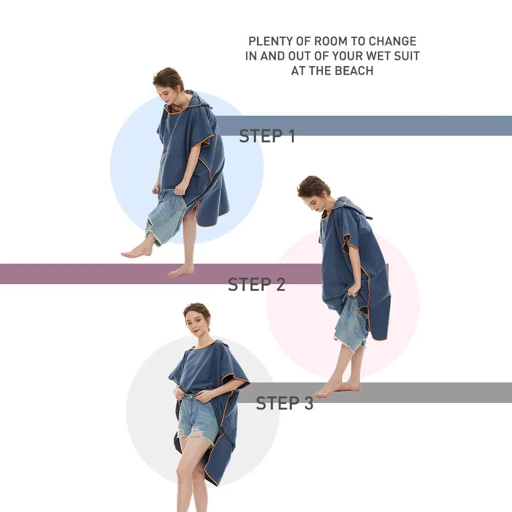 Schnell trocknendes Poncho-Handtuch - warm, leicht und saugfähig