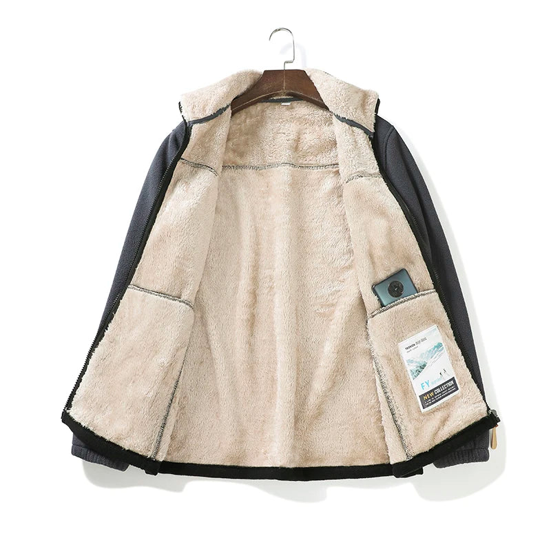 Ležérna Trendová Fleece Pánska Bunda | Ľahká a Teplá