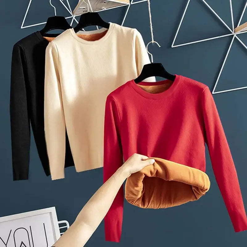 Maglia termica in velluto per l'inverno da uomo - Rimani caldo al freddo
