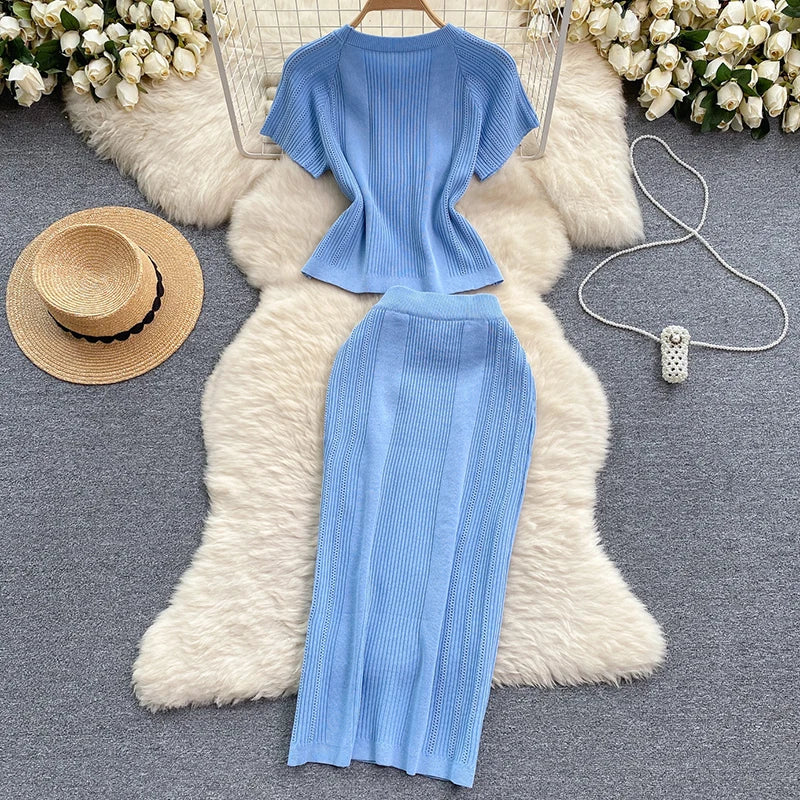 Eleganter Zomerset mit Knopfdetails | Stilvolles Zweiteiliges Outfit Sommer