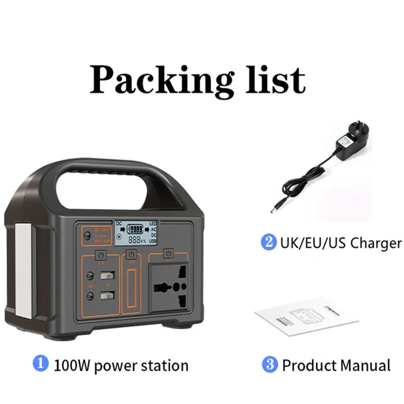 Voltaro – Přenosná solární napájecí stanice 100W | 24000mAh pro kempování a nouzové situace