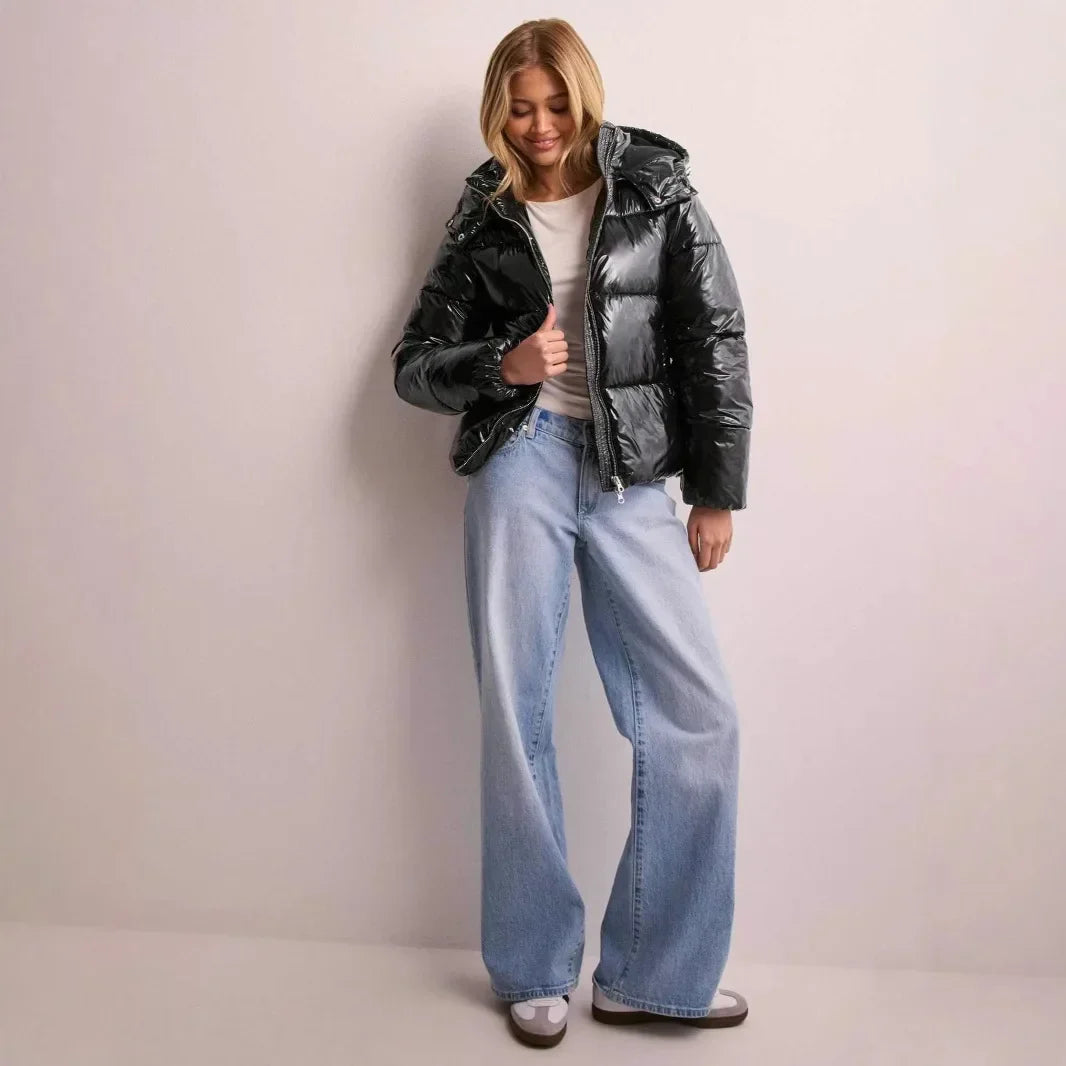 Damen Winterjacke – Steppdesign, Kapuze & Reißverschluss für Kalte Tage