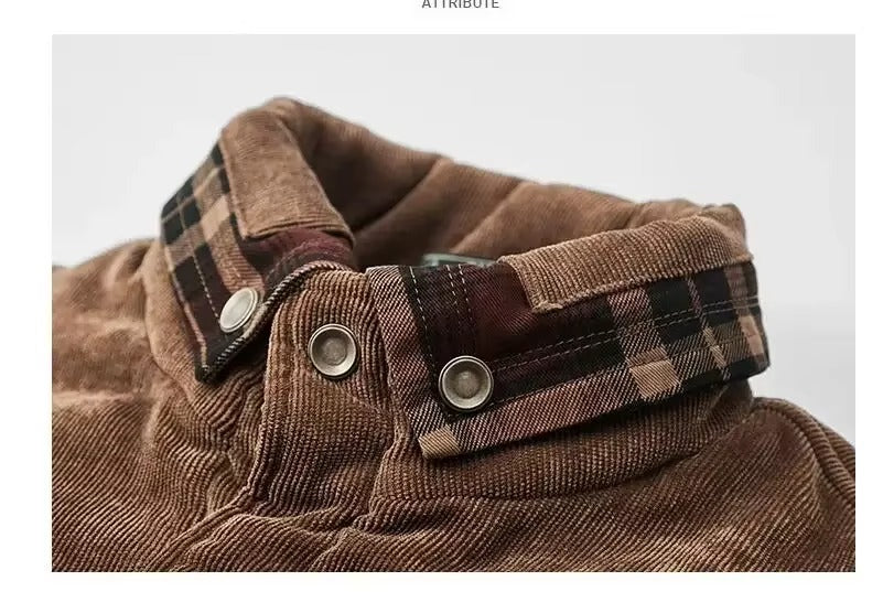Pánska károvaná zimná košeľa bunda | Teplé overshirt na každodenné nosenie