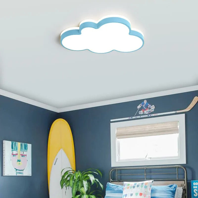 LumiCloud – LED børneværelsesloftlampe sky-design – varm hvid