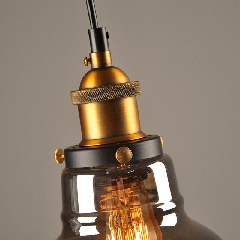 LumiVance – moderní závěsná lampa Kristall – válcové sklo a teplé světlo
