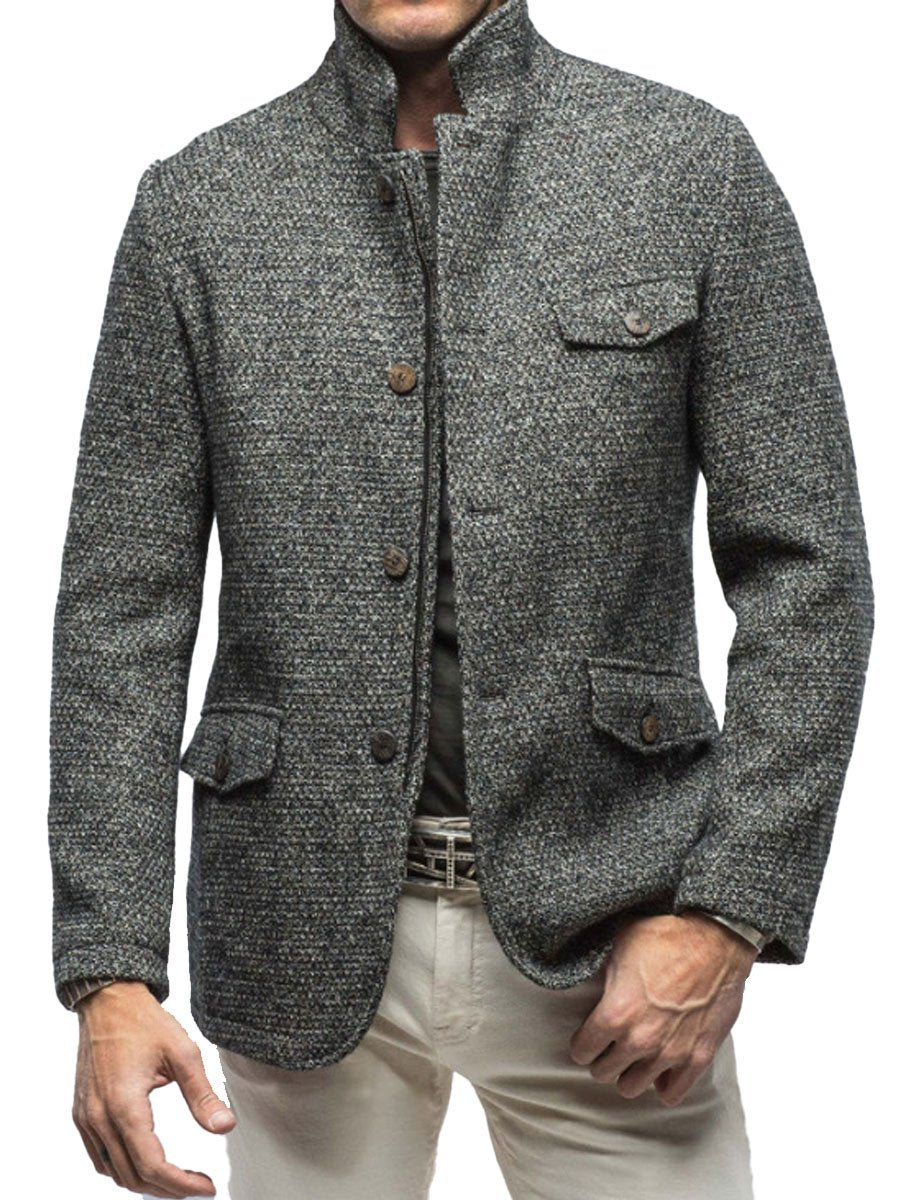 3-pocket retro casual blazer met ritssluiting - stijlvol comfort