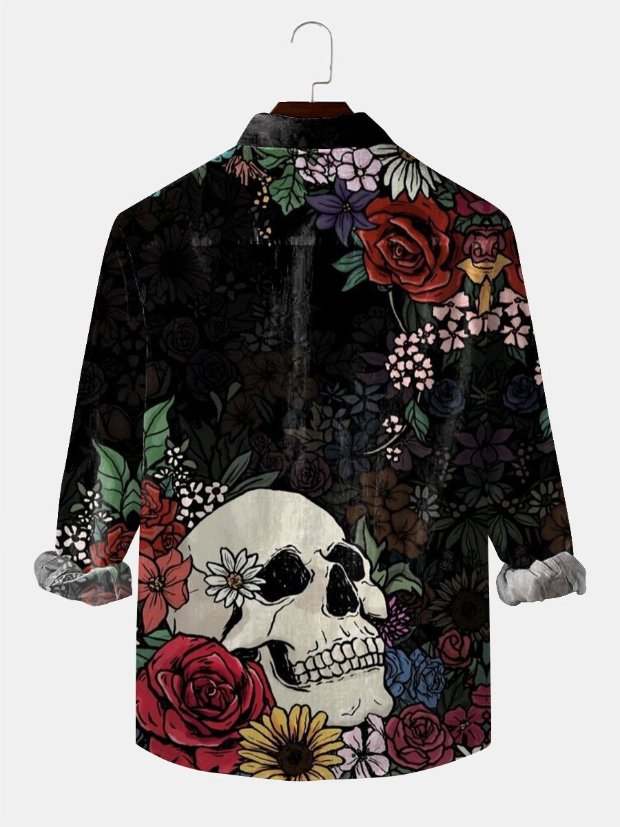 Bolendo pánska košeľa Resort Skull Floral - jedinečná a pohodlná