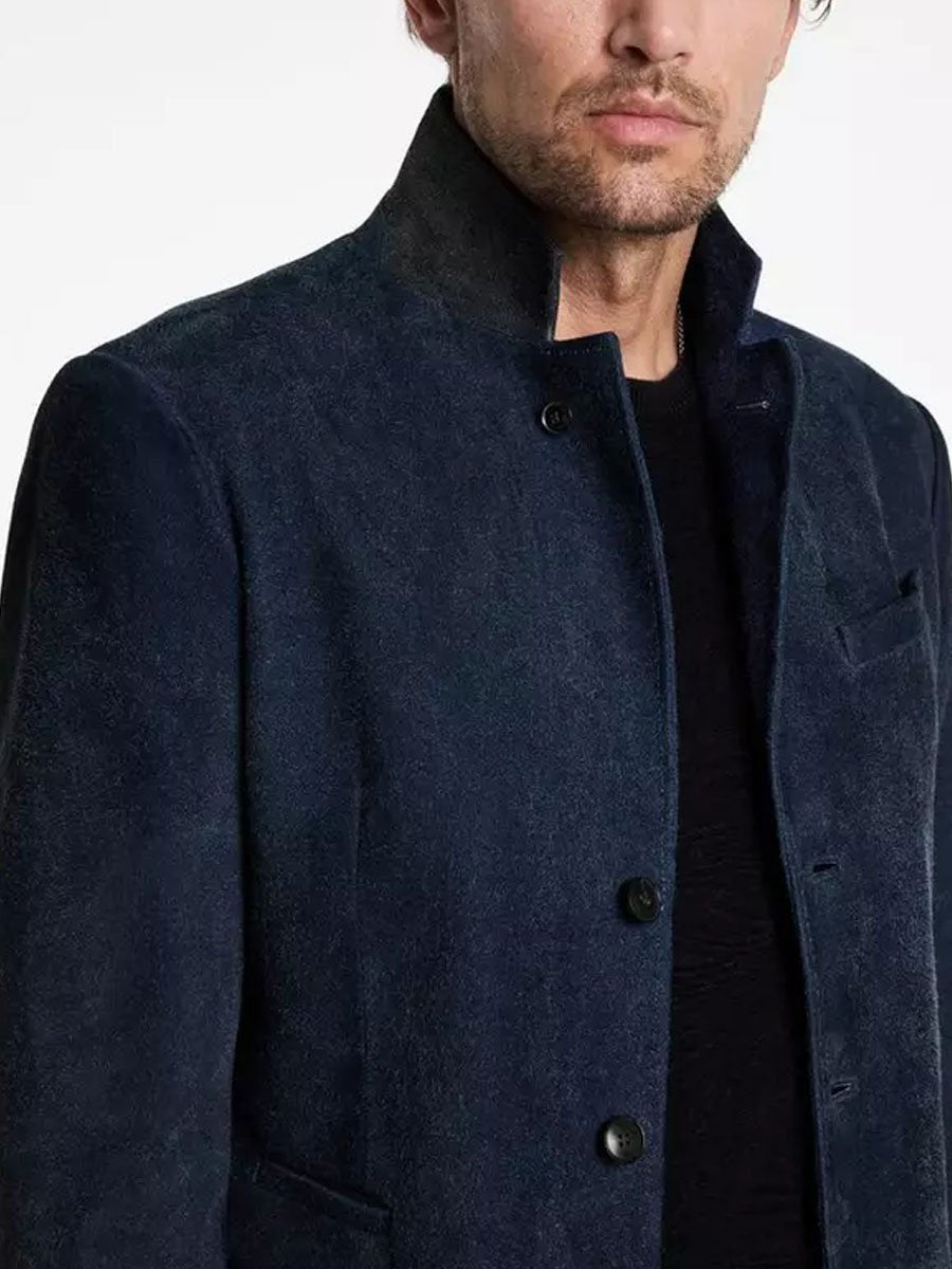 Blazer décontracté en laine vintage pour homme à boutons aux chevilles - style intemporel