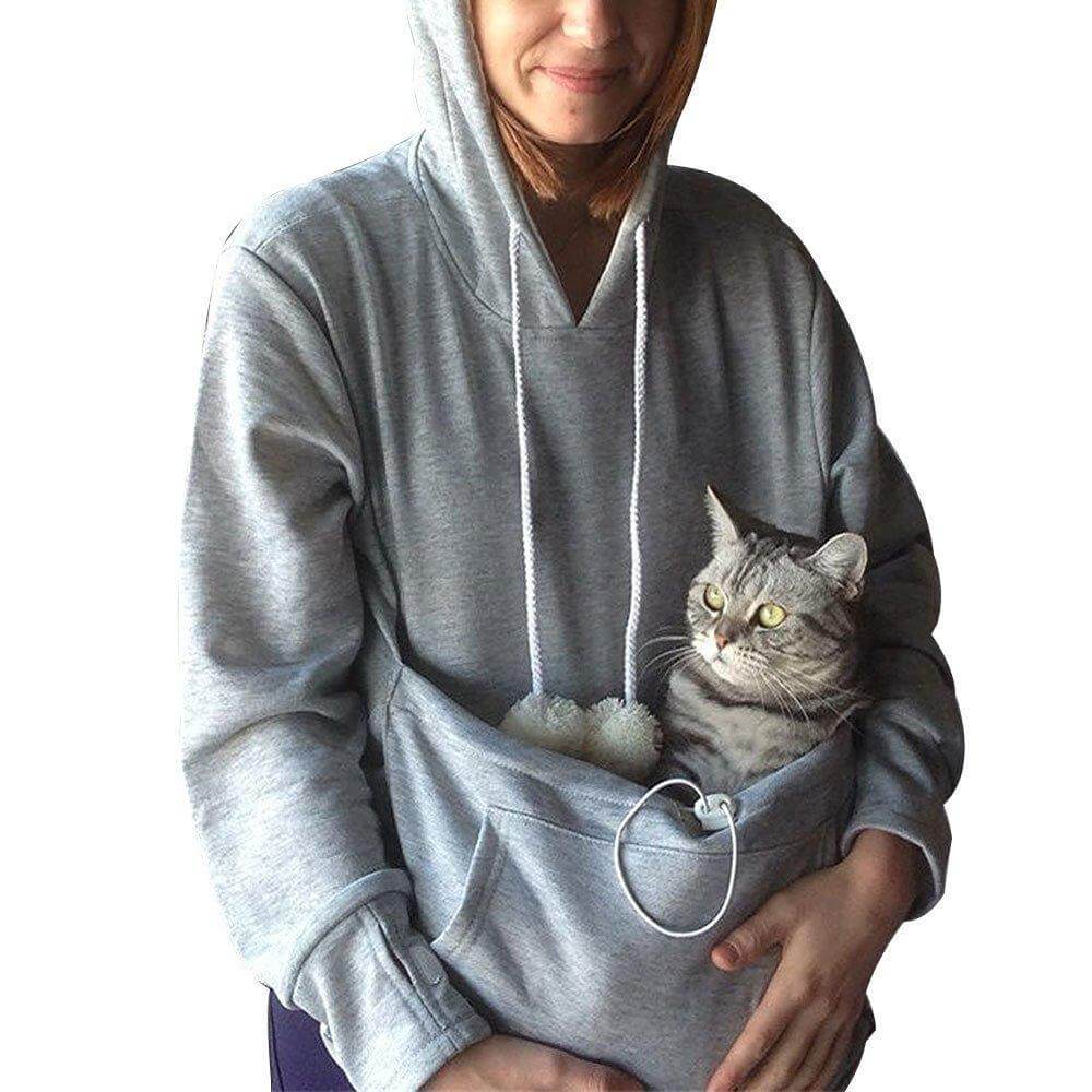 Felpa con cappuccio per gatti con tasca – Materiale morbido e comodo posto per rilassanti ore di coccole