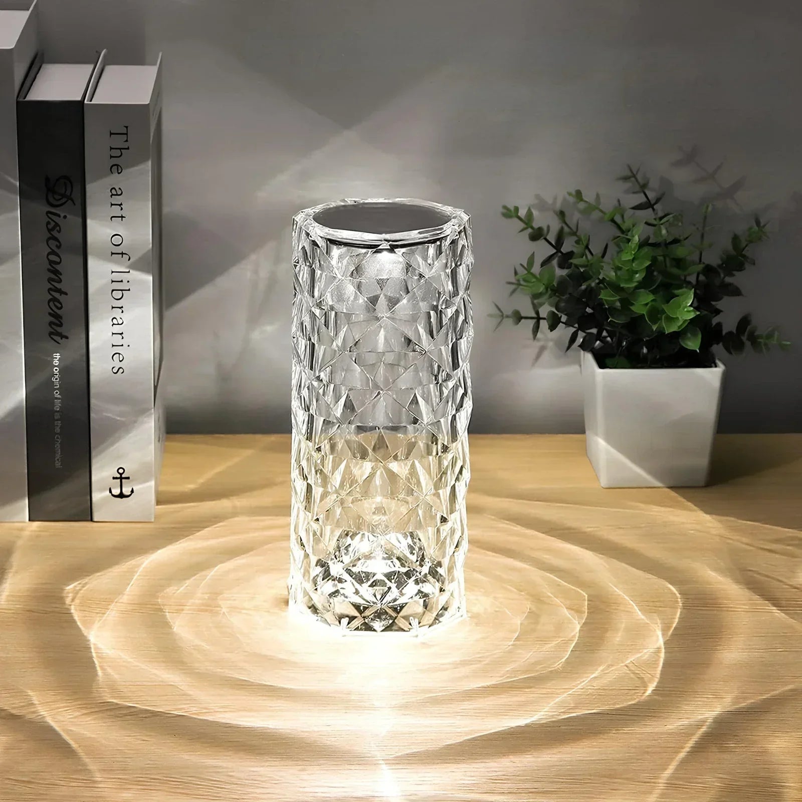 LumiCrystal – Kristall Tischlampe LED mit Touch & Fernbedienung – 16 Farben