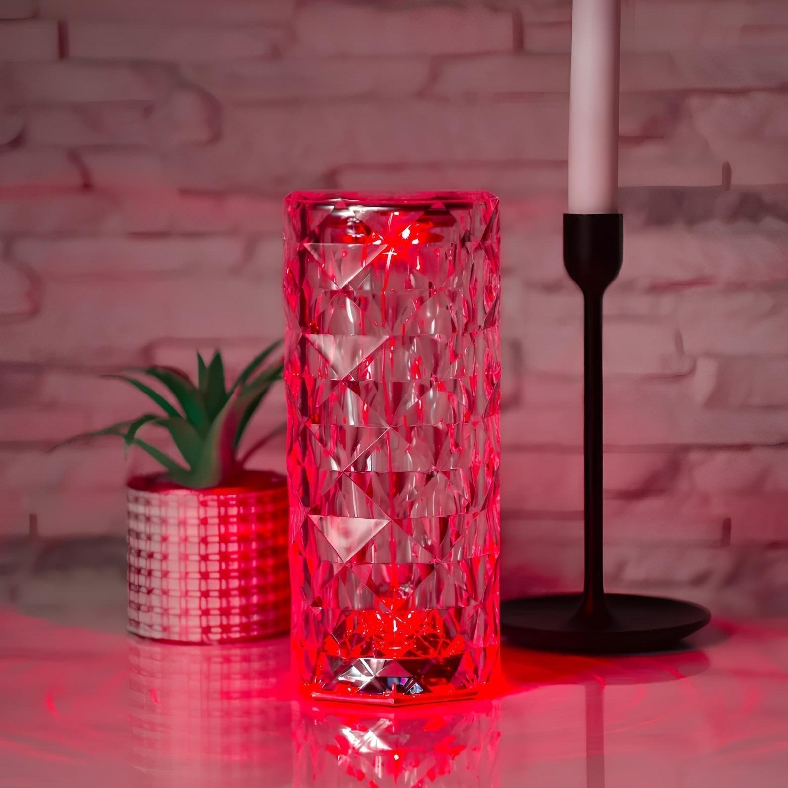 LumiCrystal – Kristall Tischlampe LED mit Touch & Fernbedienung – 16 Farben