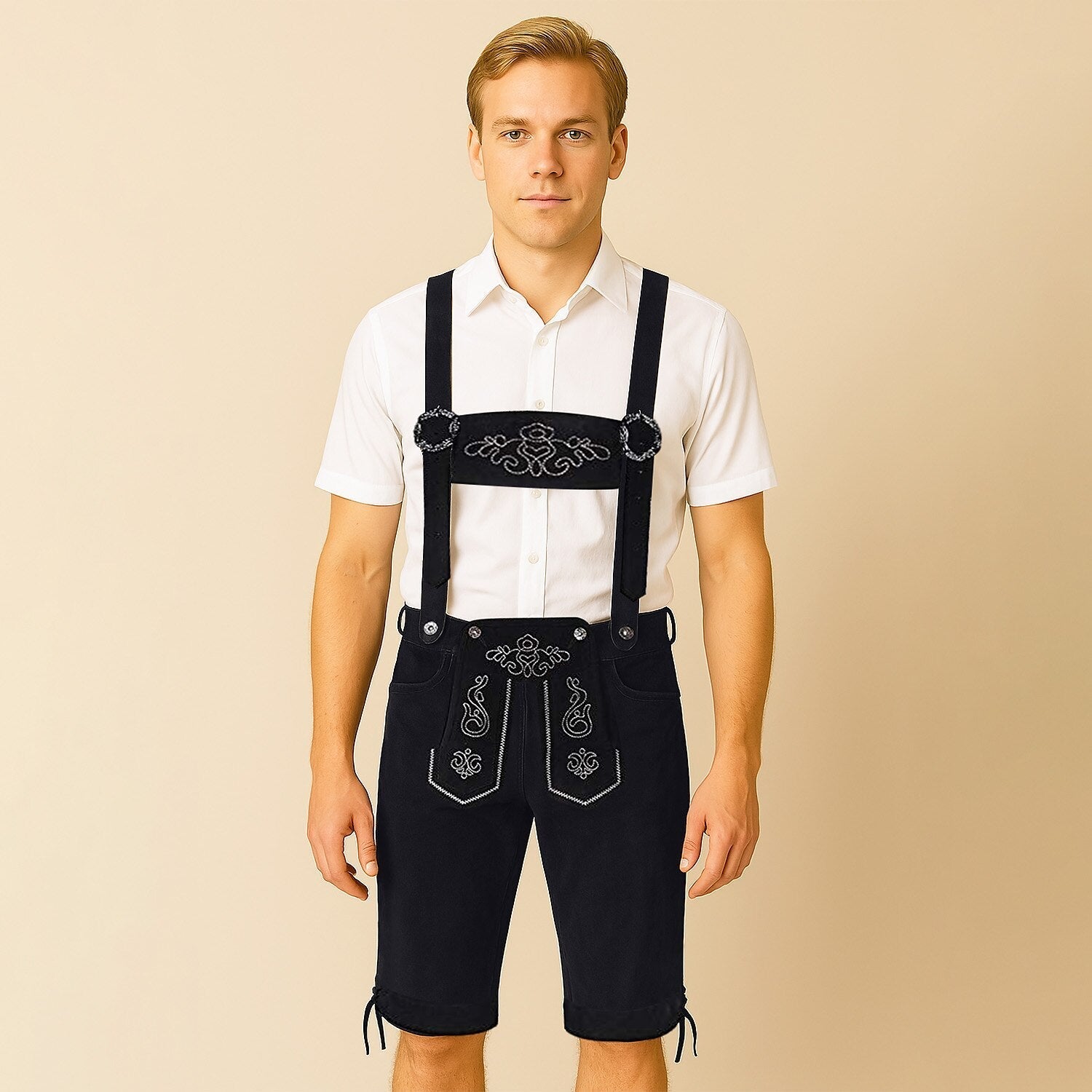 Trachtenwitz – Herre-T-shirt med læderhosen-grafik – Dit humoristiske Wiesn-look