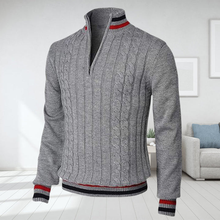Pull en maille torsadée douillet pour hommes - Silvain