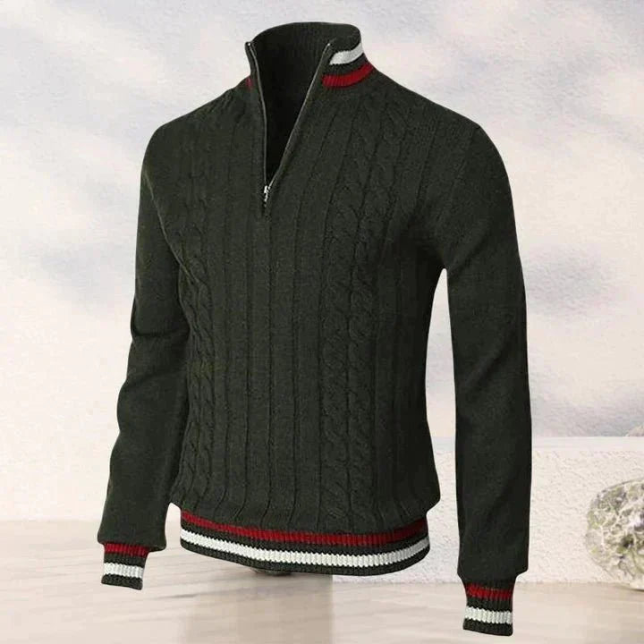 Pull en maille torsadée douillet pour hommes - Silvain