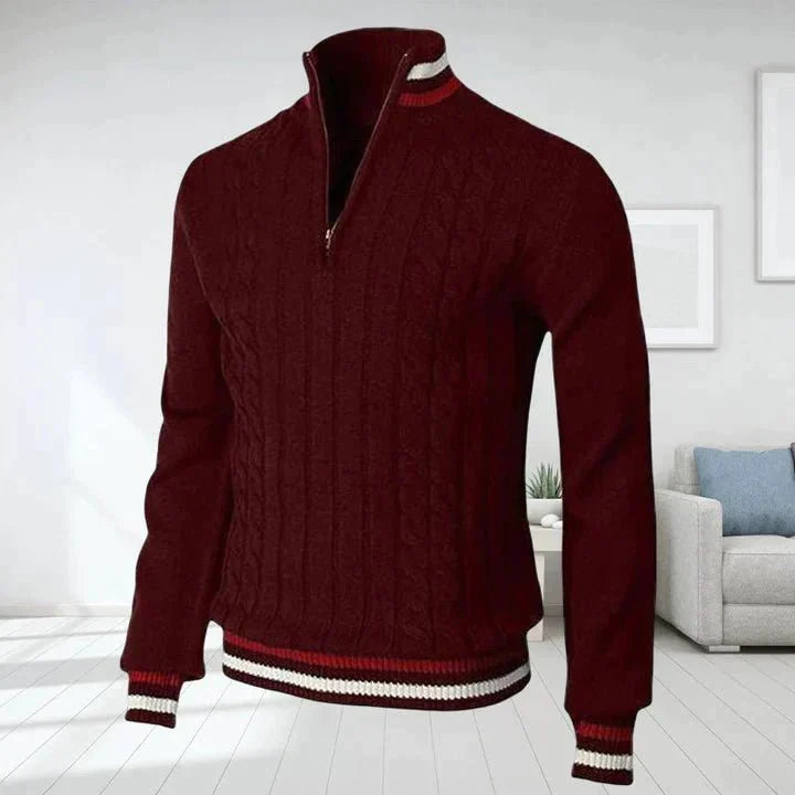 Pull en maille torsadée douillet pour hommes - Silvain