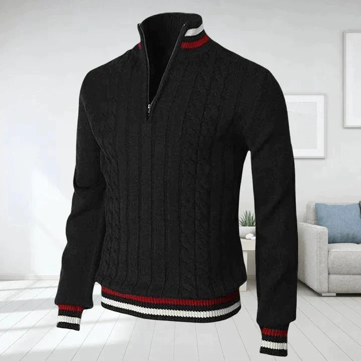 Pull en maille torsadée douillet pour hommes - Silvain