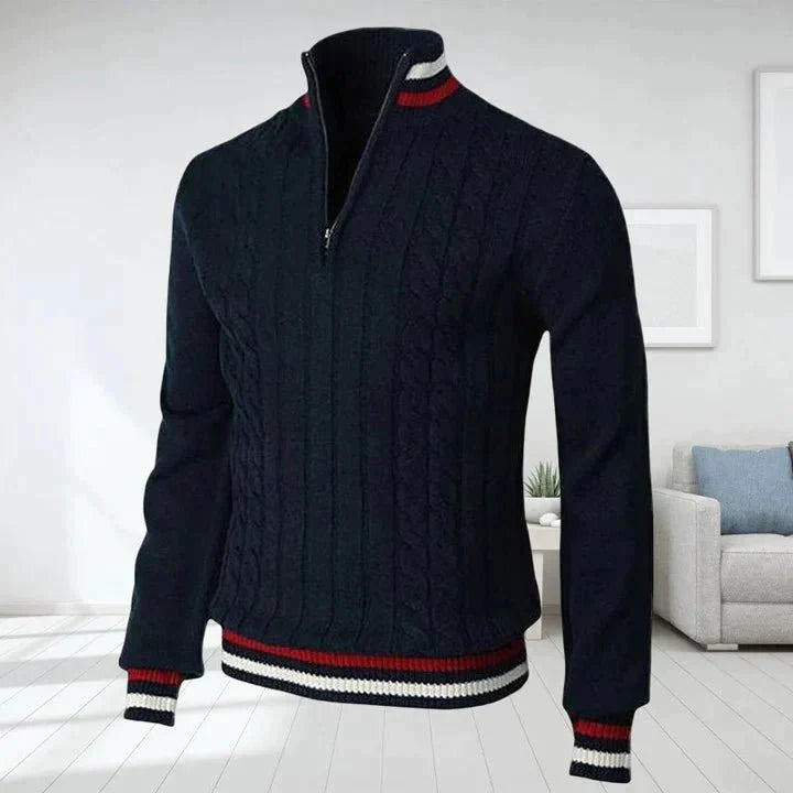 Pull en maille torsadée douillet pour hommes - Silvain
