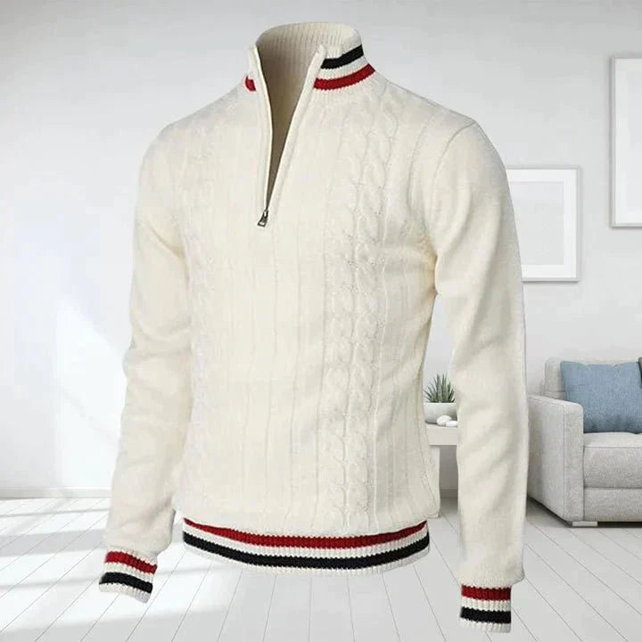 Pull en maille torsadée douillet pour hommes - Silvain