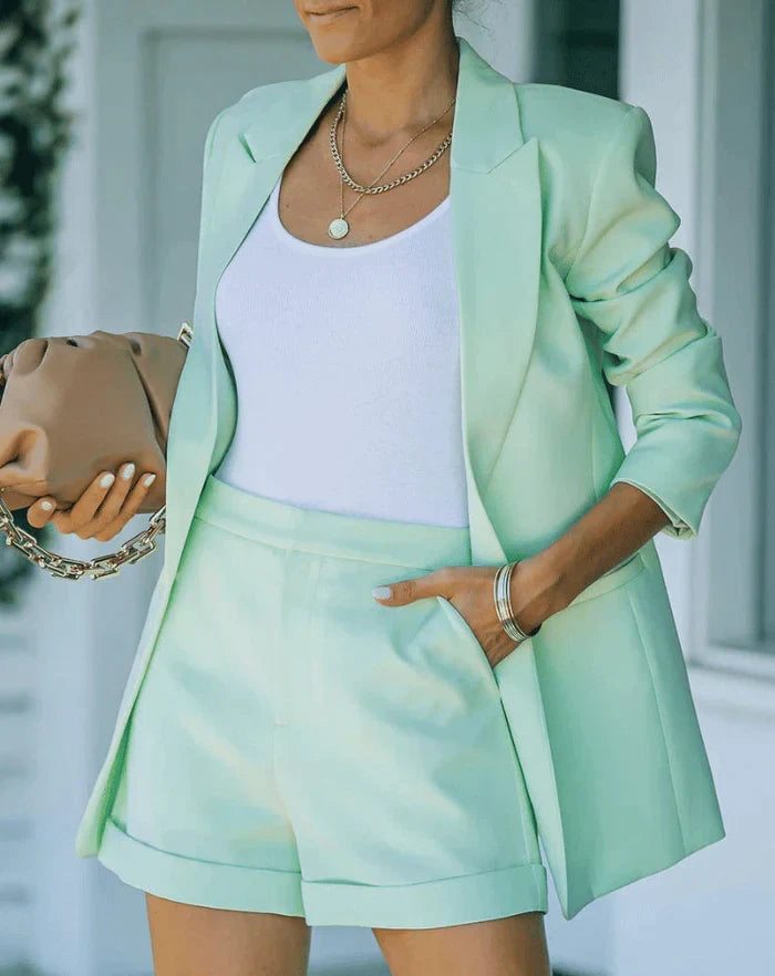 Hoymans Stella Sako a Šortky Set – Elegantní a Všestranný