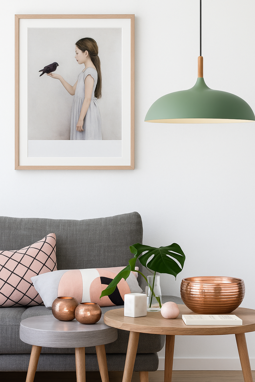 Nordylight – Lampada a sospensione Pastello Metallo & Legno – Regolabile Design Retrò