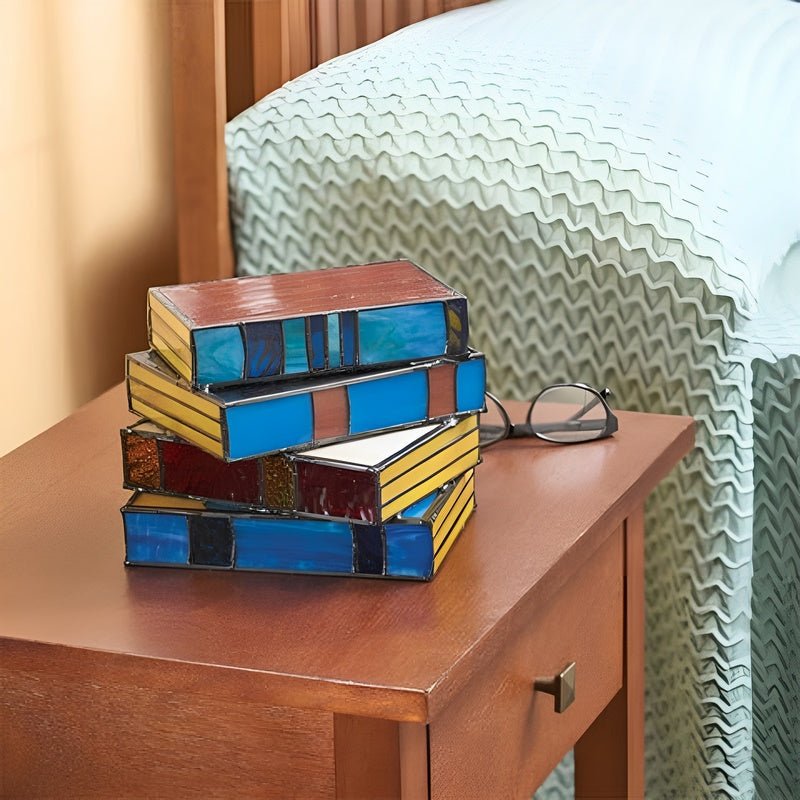 Lampe de table BookStack Ambiance - Design de livres empilés avec éclairage coloré