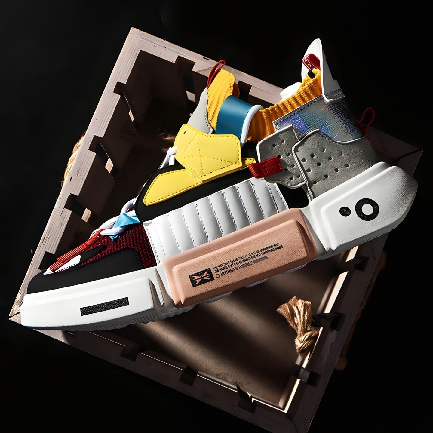 Streetwear-Sneakers – Leichte Turnschuhe in auffälligem Farb-Mix