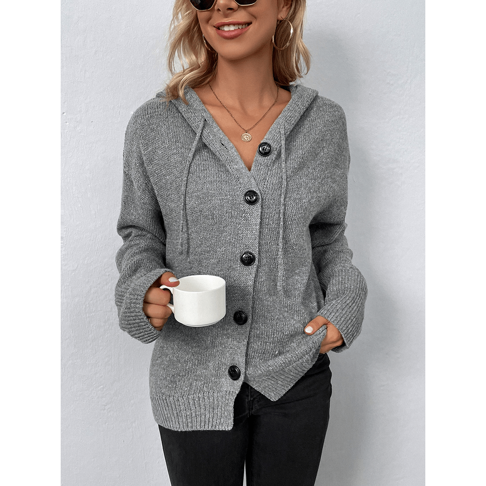 Kuschelige Strickjacke mit Kapuze - Blaine