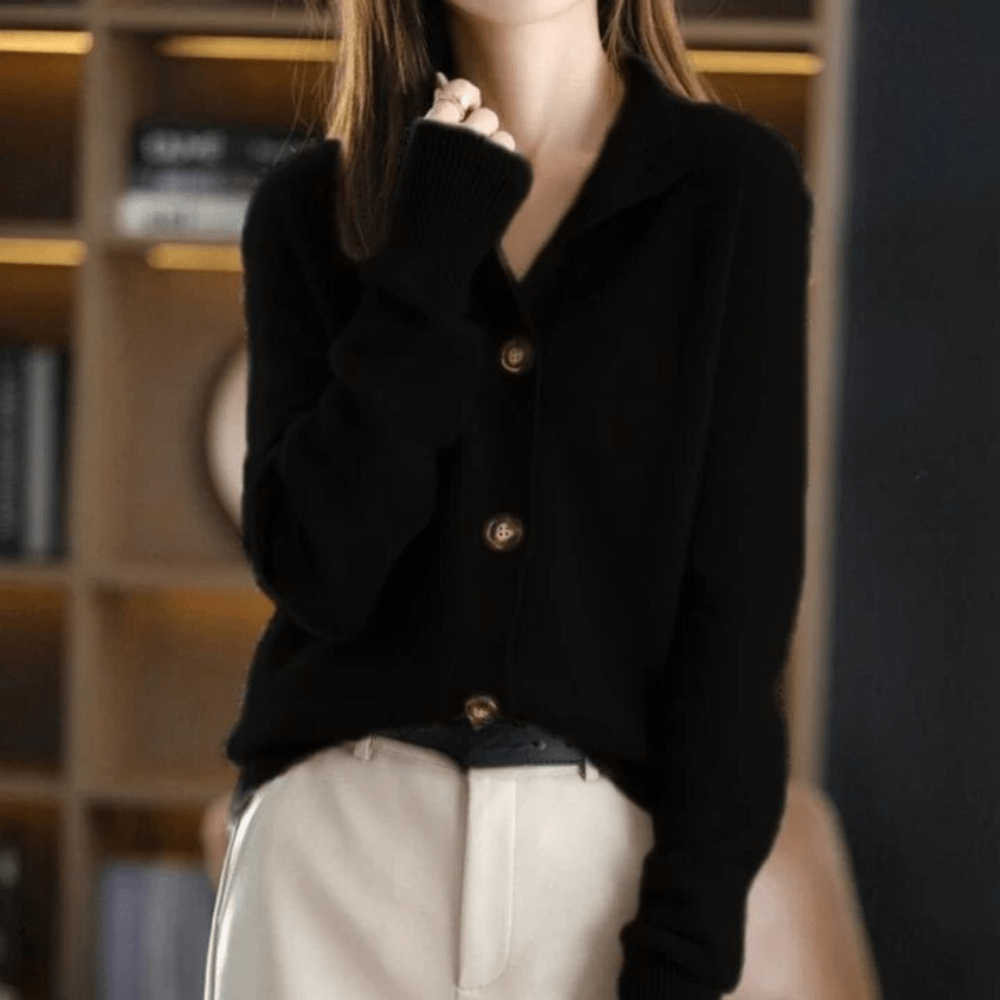 Feinstrick Cardigan Damen – Weicher Stoff, Knopfleiste & kurz geschnittener Look