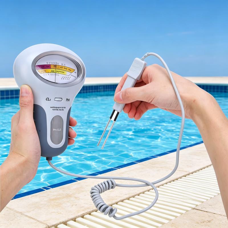 pH- und Chlormessgerät für Pool und Whirlpool mit analoger Anzeige und Sonde 1