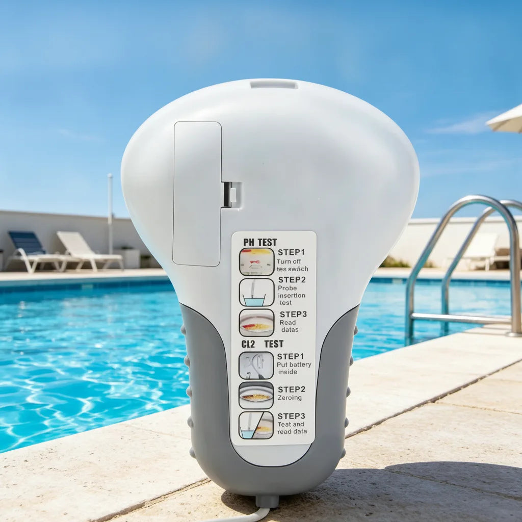 pH- und Chlormessgerät für Pool und Whirlpool mit analoger Anzeige und Sonde 5