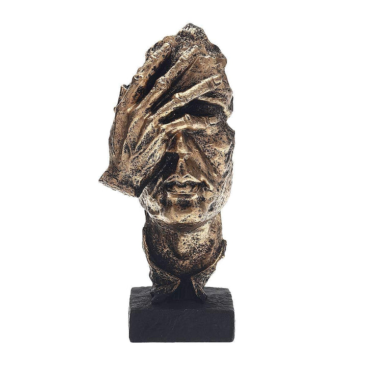 Abstracte Gouden Sculptuur "NordicLijn" – Moderne Scandinavische Decoratie Vestragear