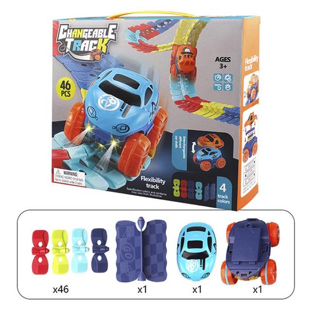 KidsPlay – Magnetická autodráha svítící a flexibilní – Děti 3+