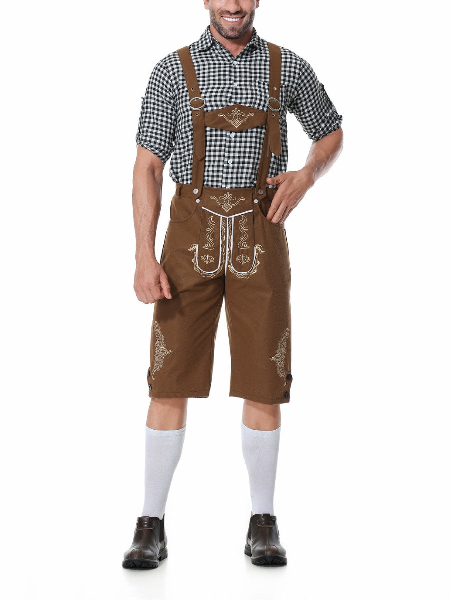 Bergbua – Lederhosen-kostumesæt med ternet skjorte – Din Wiesn-klassiker
