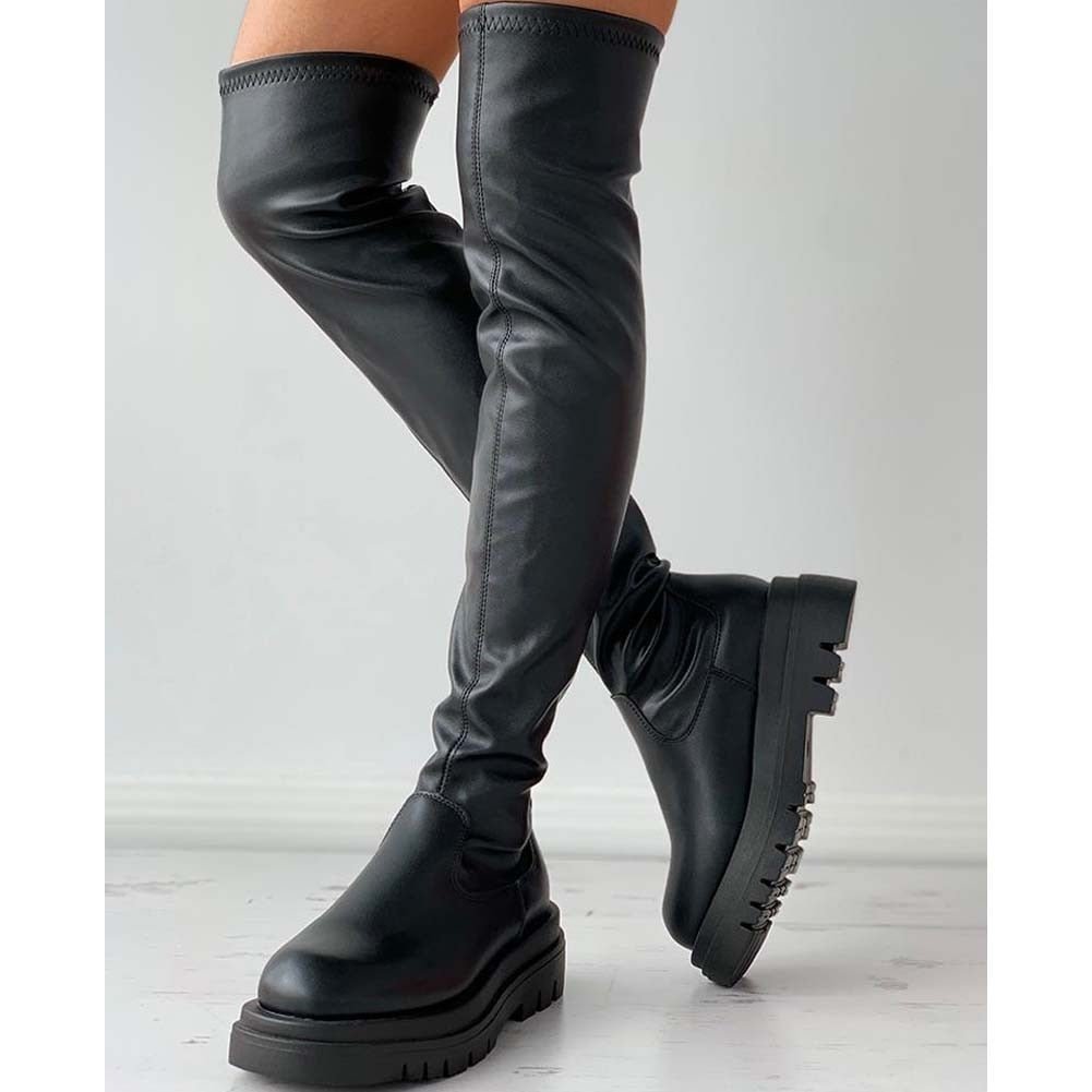 Kniehohe Stiefel aus Kunstleder - Lucilla