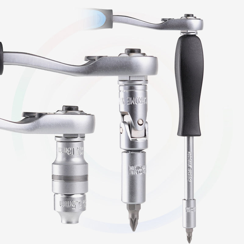 Devako set di chiavi a bussola da 29 pezzi con cricchetto centrale