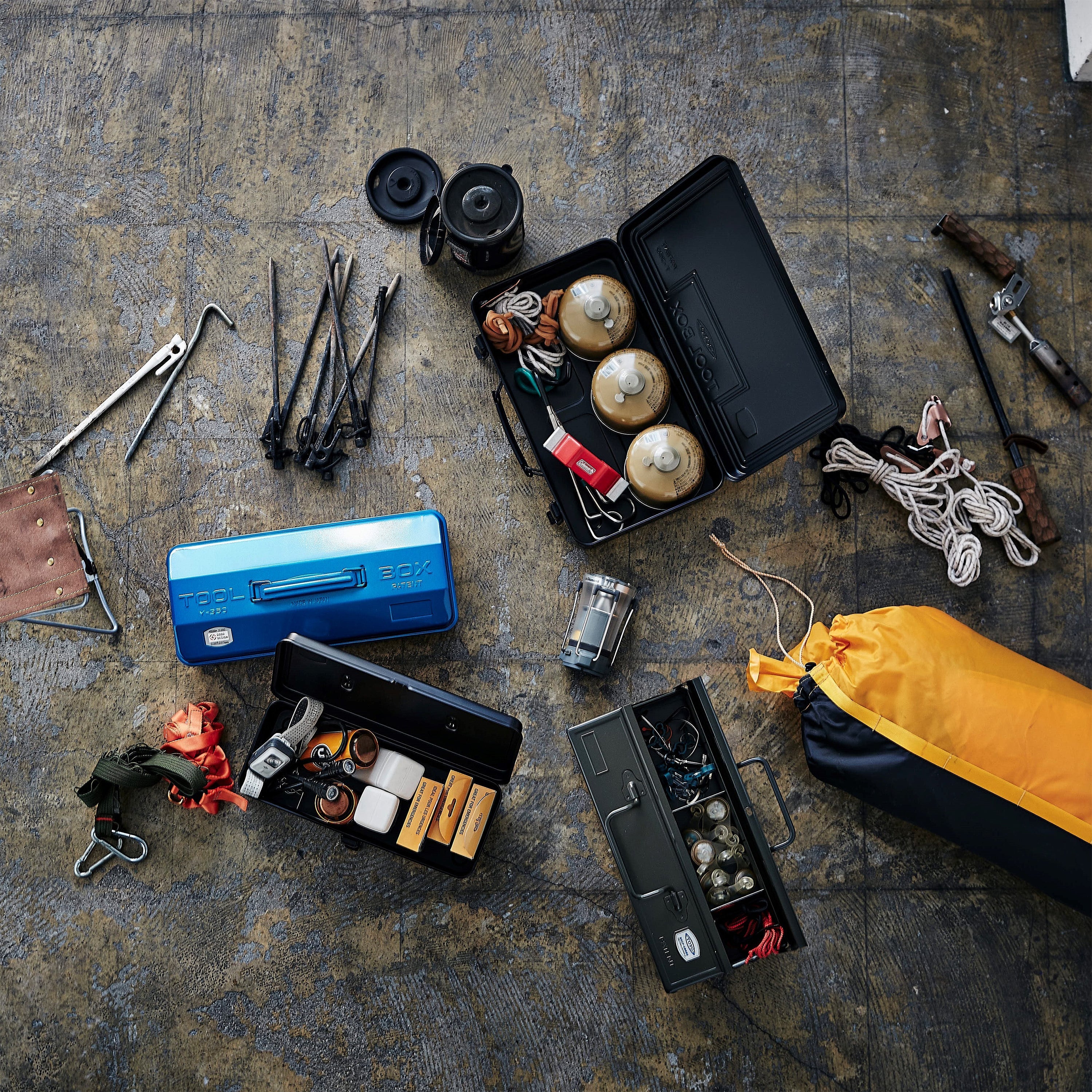 Tayori – ST-350 Werkzeugkasten aus Stahl mit Fächern und Schlossöffnung